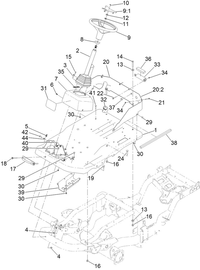 Platform, Steering and Console Assembly