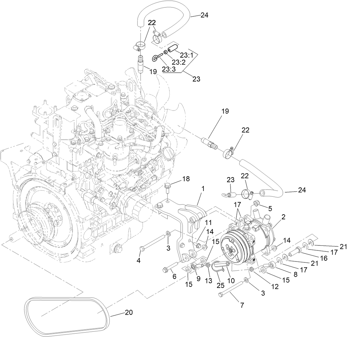 Compressor and Belt Assembly