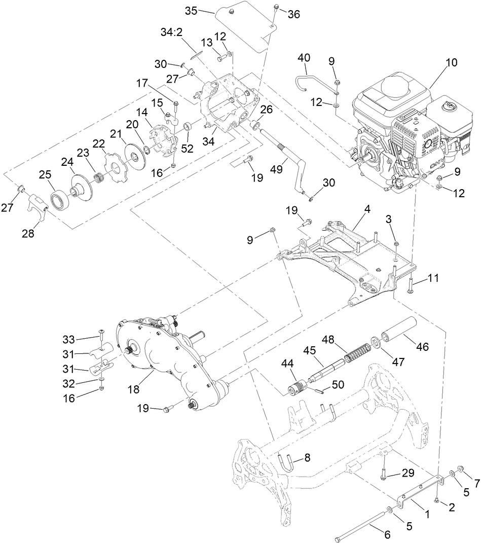 Transmission and Engine Assembly