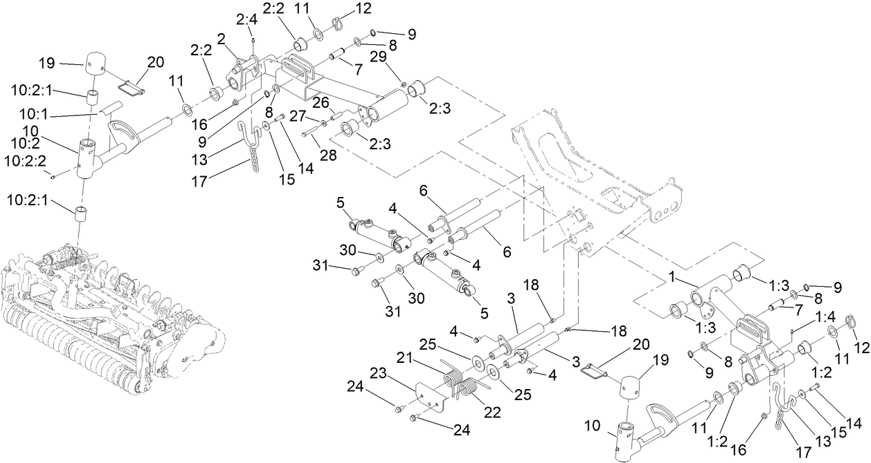 No. 2 and No. 3 Lift Arm Assembly