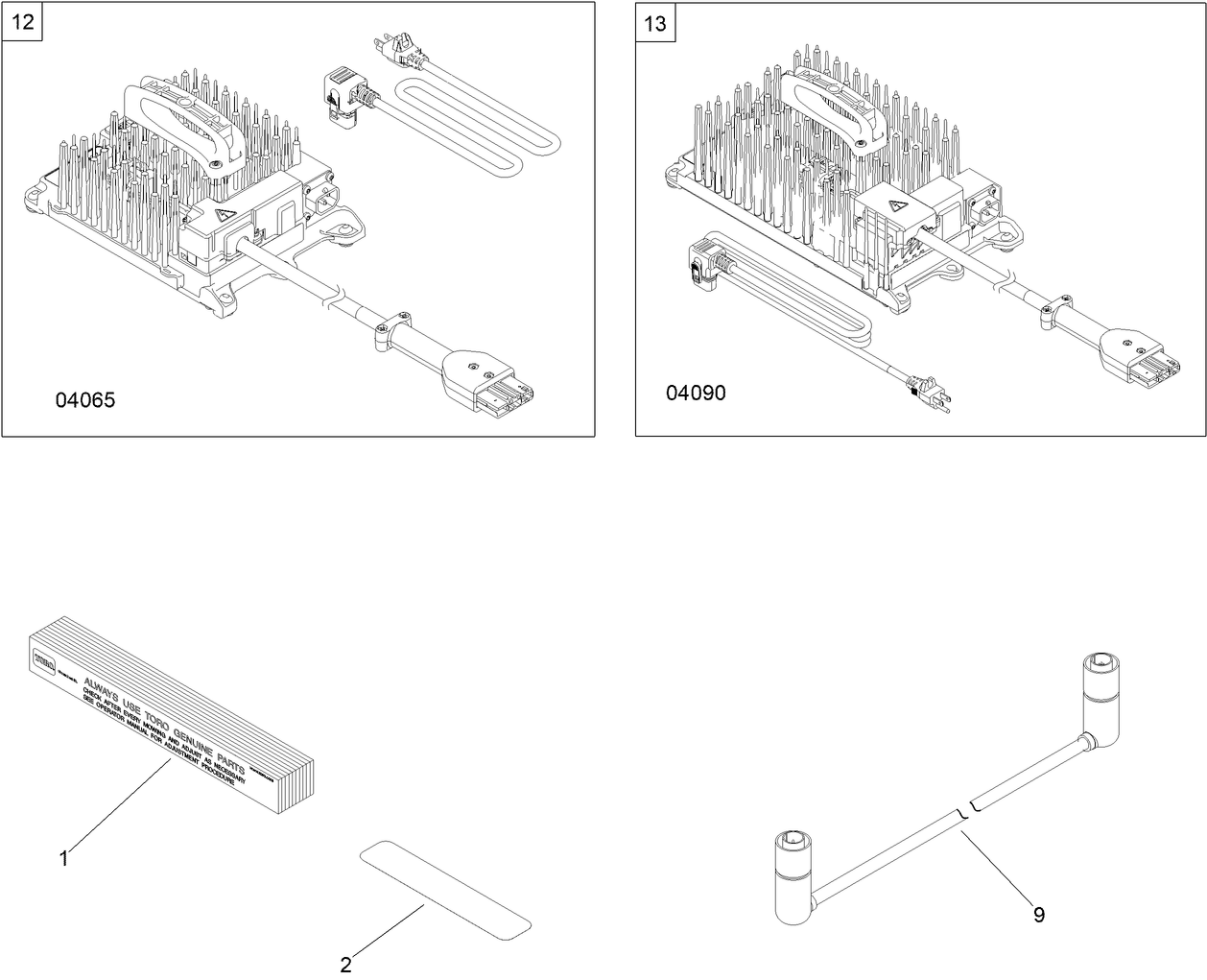Charger and Miscellaneous Parts Assembly