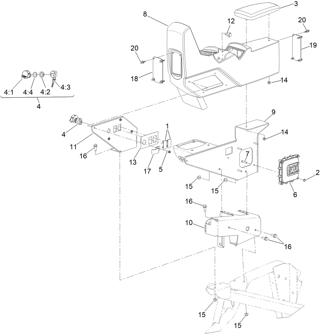 Control Console Mount Assembly