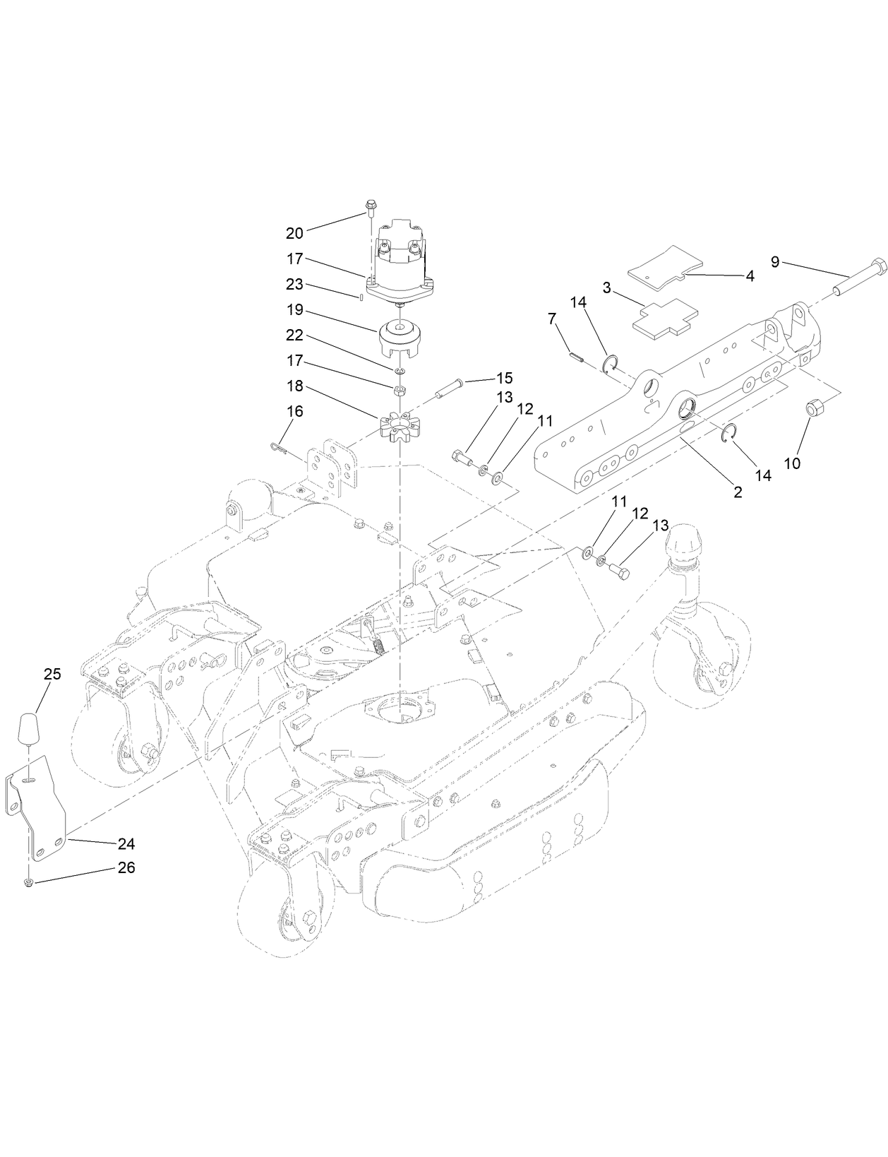 Left Deck Mount Assembly