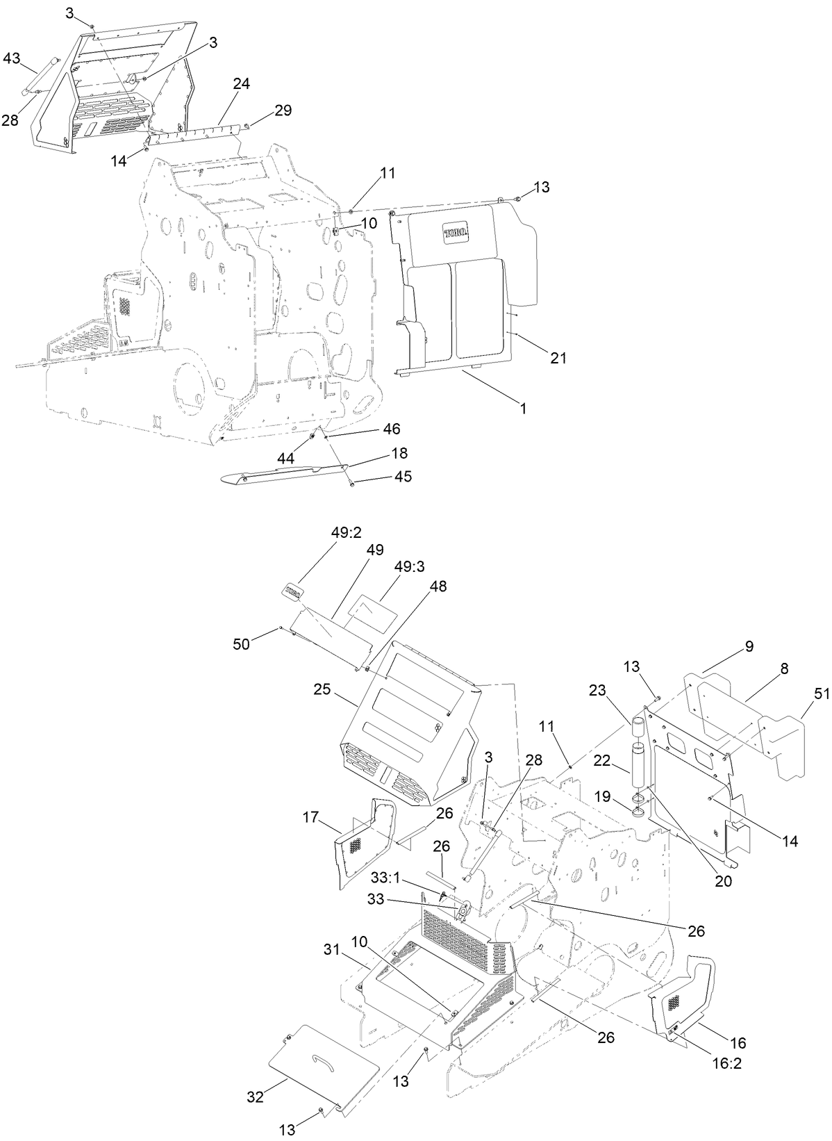 Hood and Cover Assembly