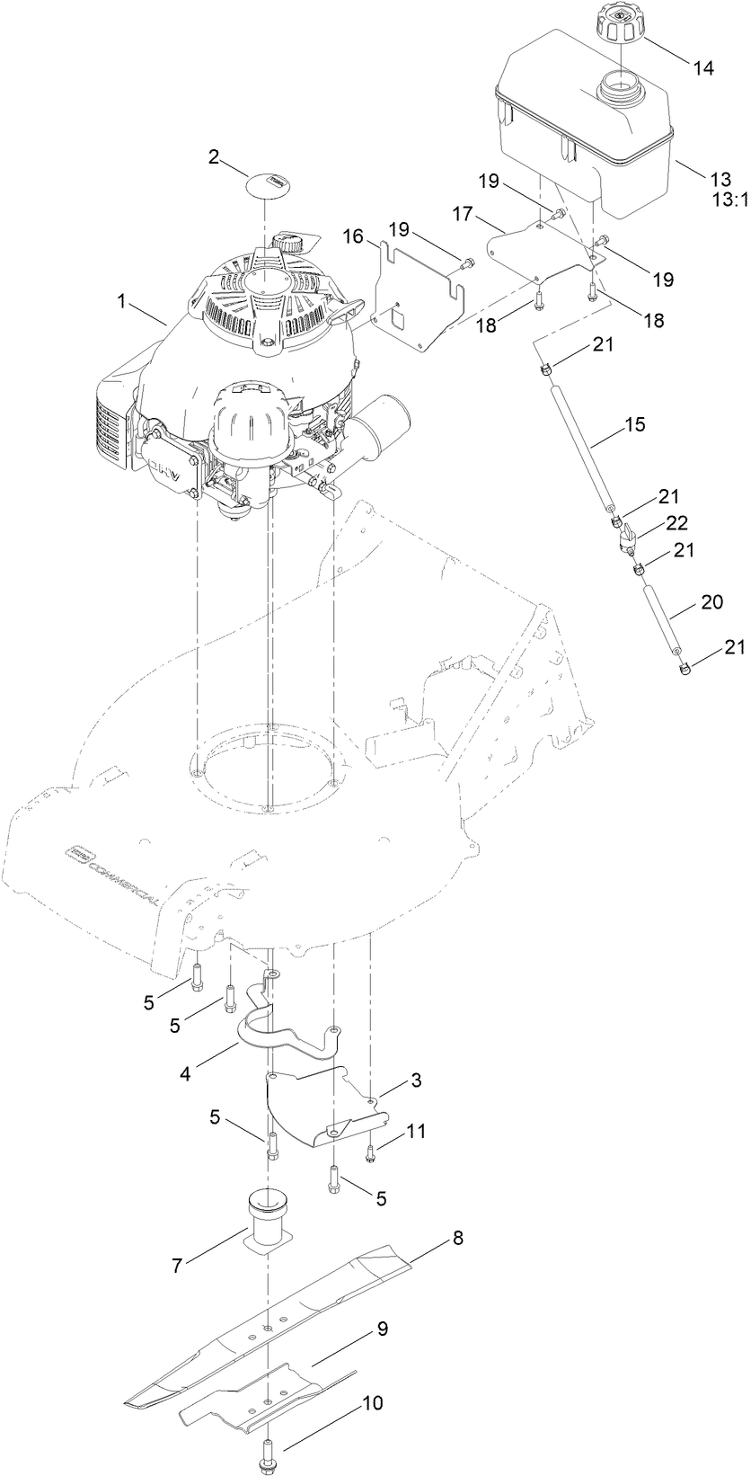 Engine and Blade Assembly