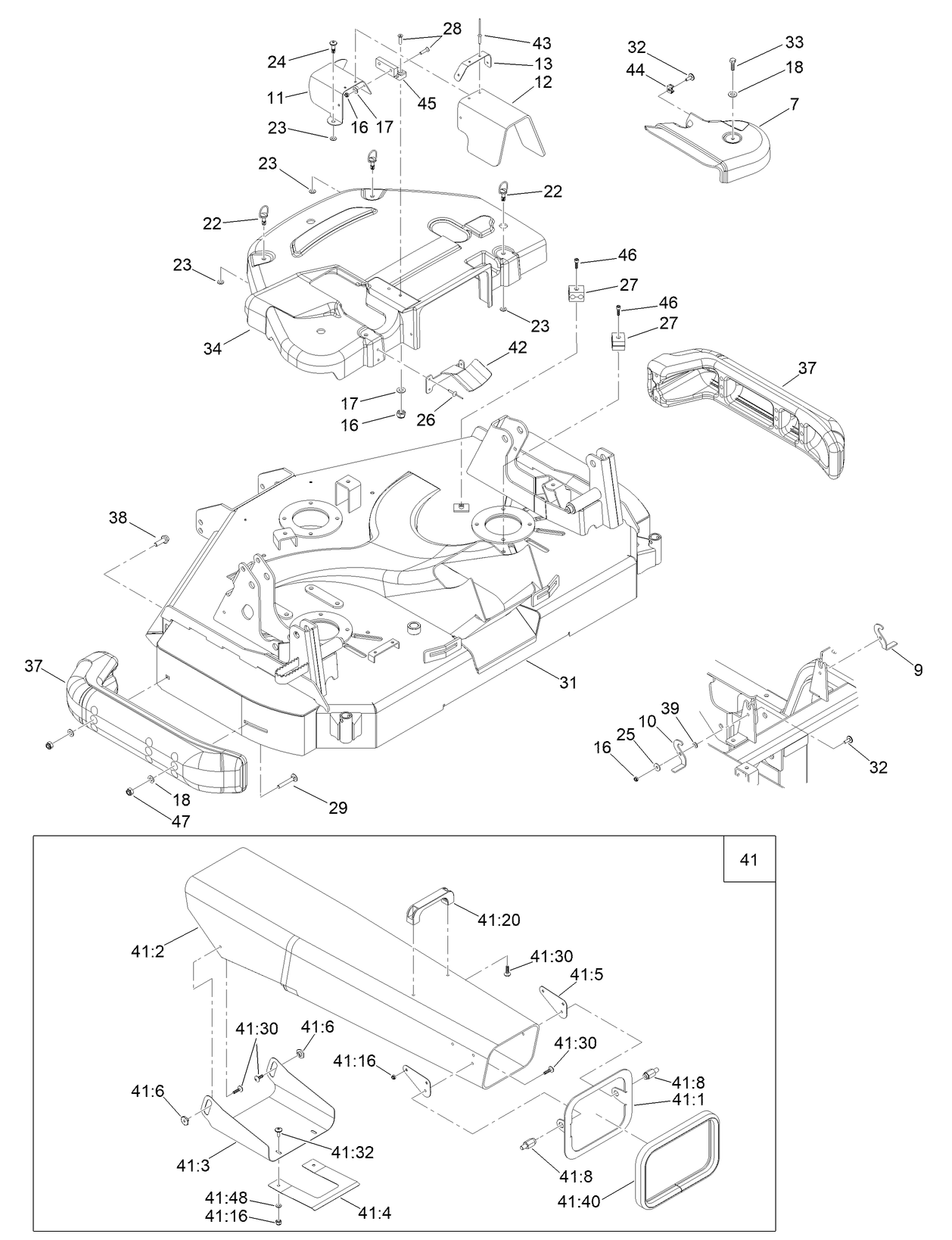 Grass Conveyor Hood Assembly