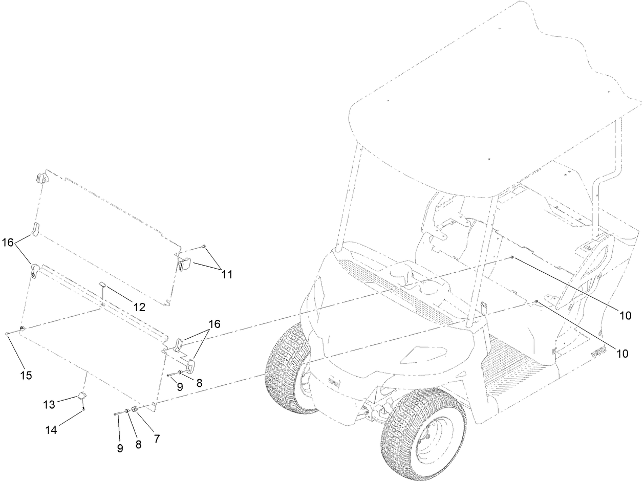 Folding Windshield Kit Assembly