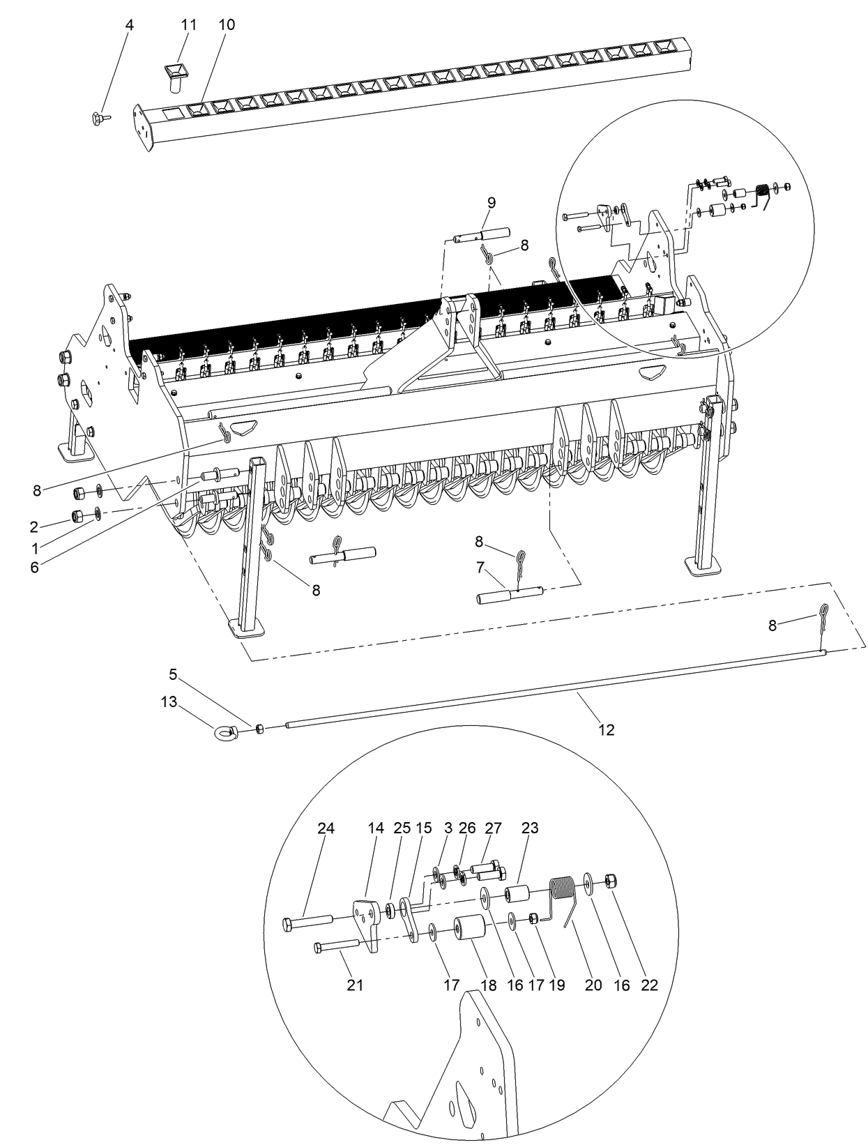 Funnel Beam and Jacks Assembly