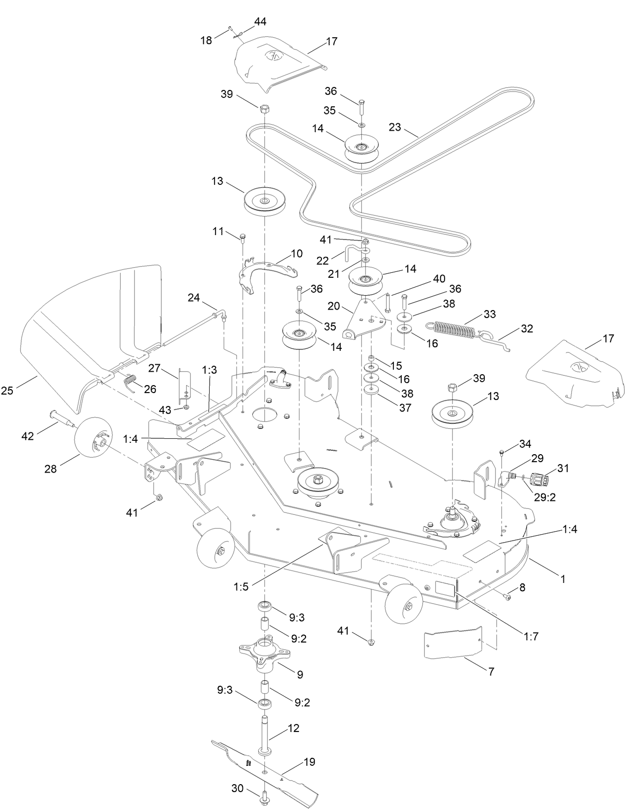50in Deck and Decal Assembly