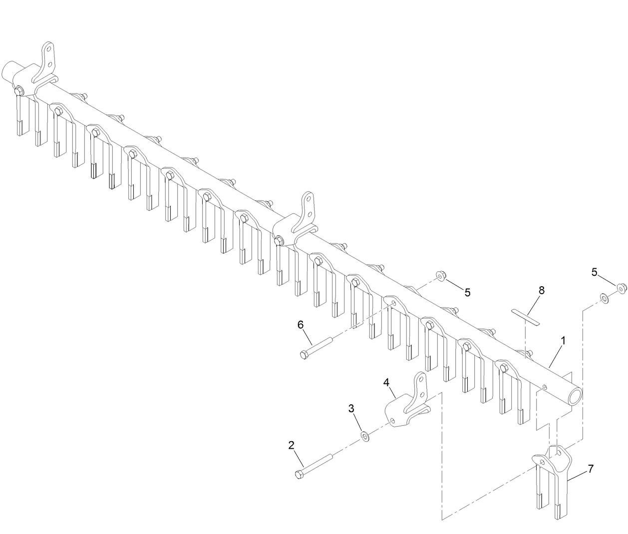Carbide Tine Toolbar Assembly