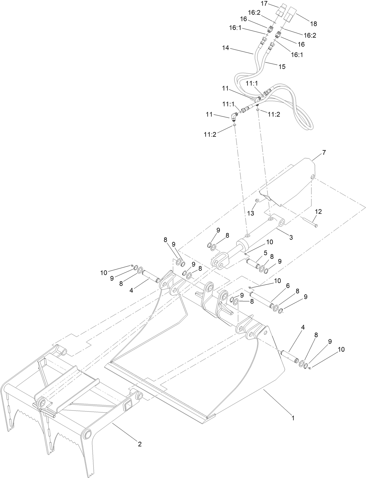 30in Grapple Bucket Assembly