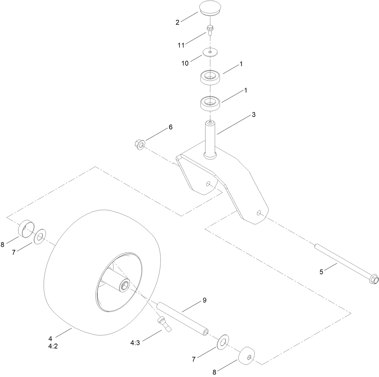 Caster Tire Assembly
