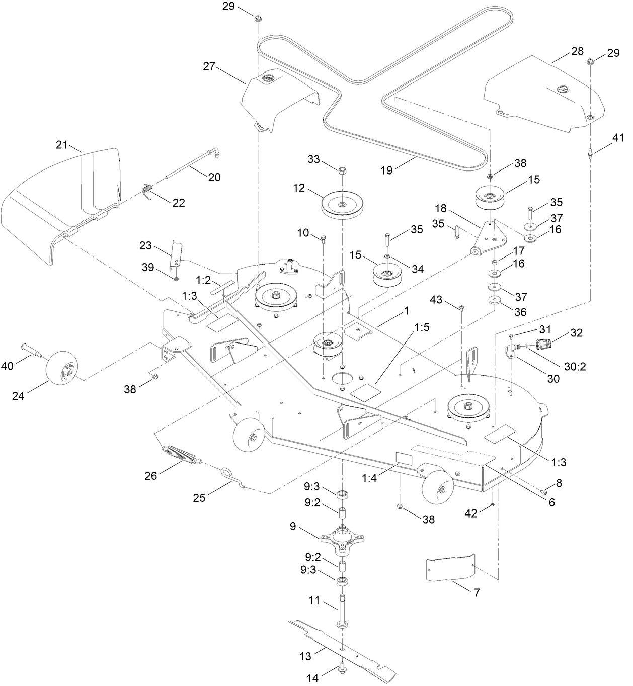 60in Deck and Decal Assembly