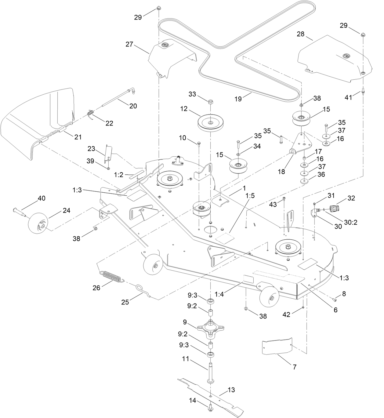 60in Deck and Decal Assembly