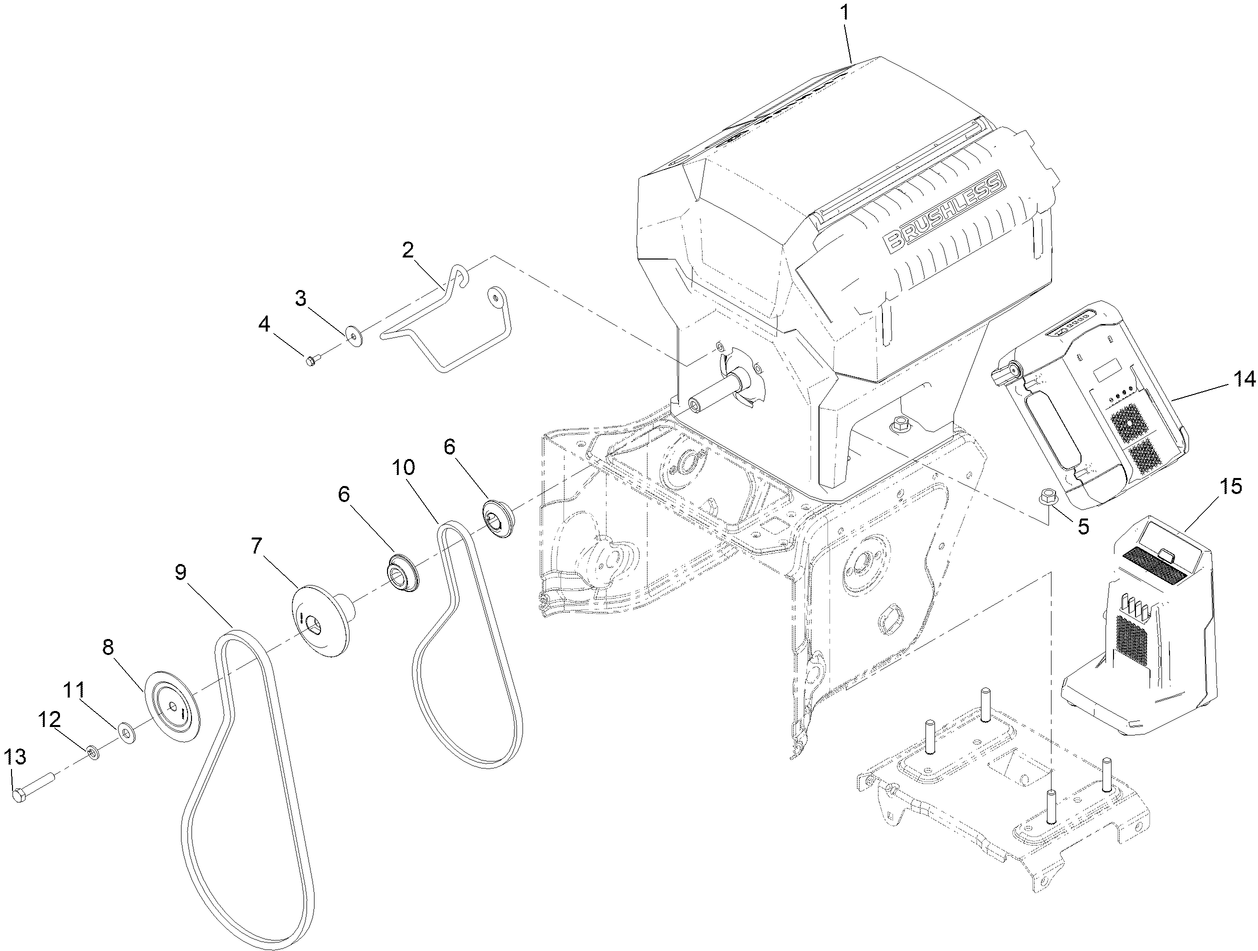 Powerhead, Pulley and Belt Assembly