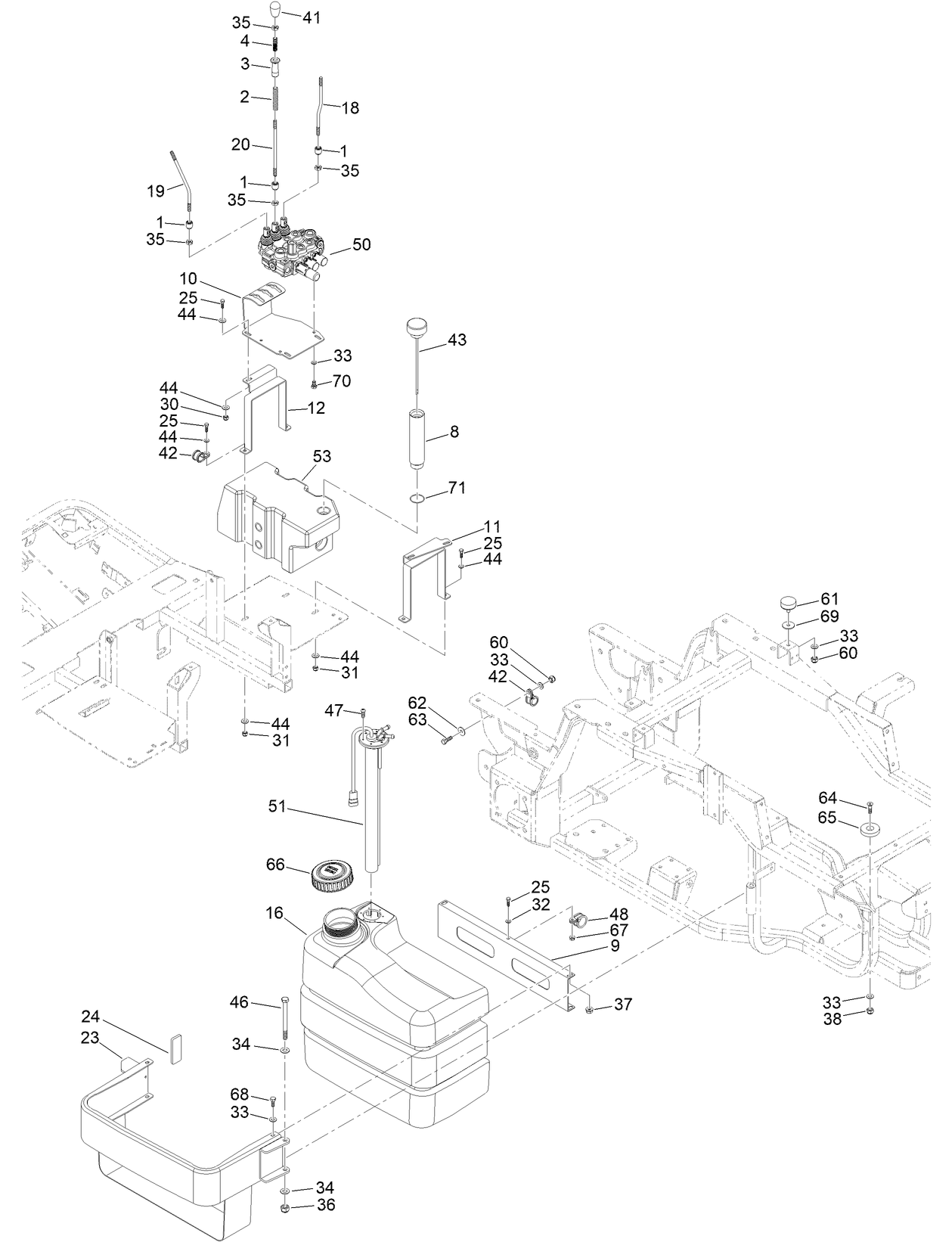 Fuel and Oil Tank Assembly