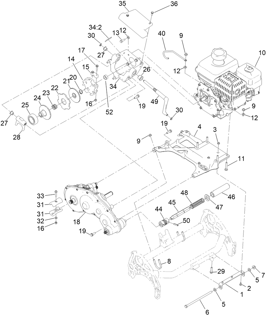Transmission and Engine Assembly