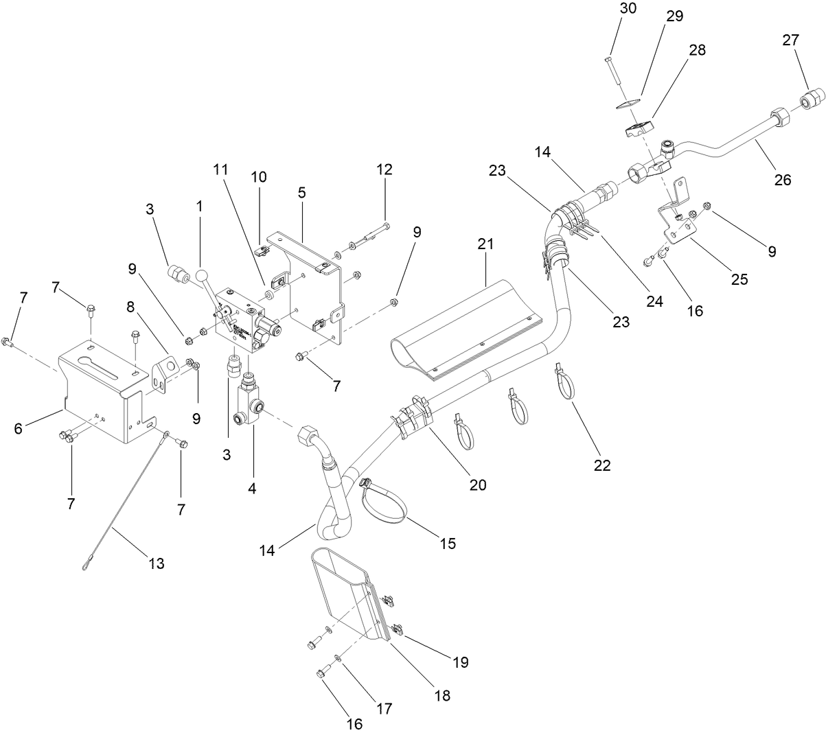 Vibratory Plow Plumbing Assembly