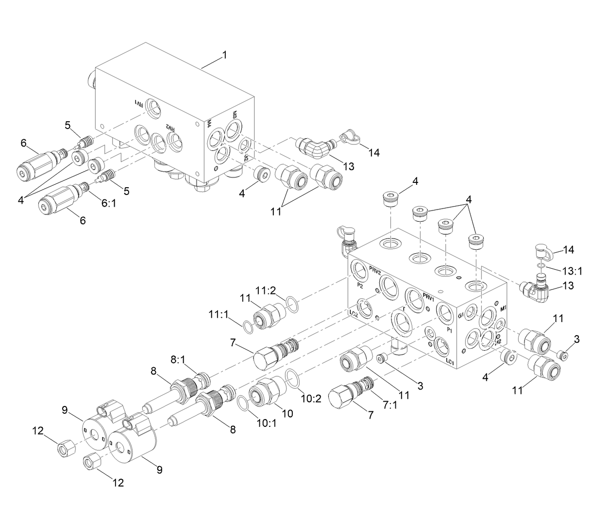 Deck Control Manifold Assembly No. 114-0359