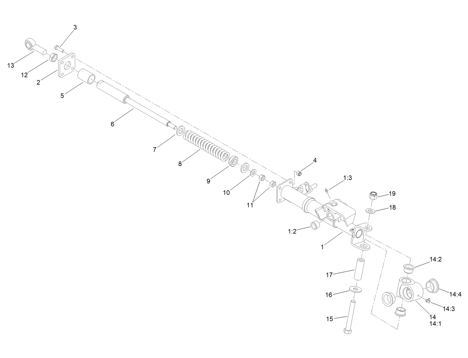 RH Rear Arm Strut Assembly No. 140-6486