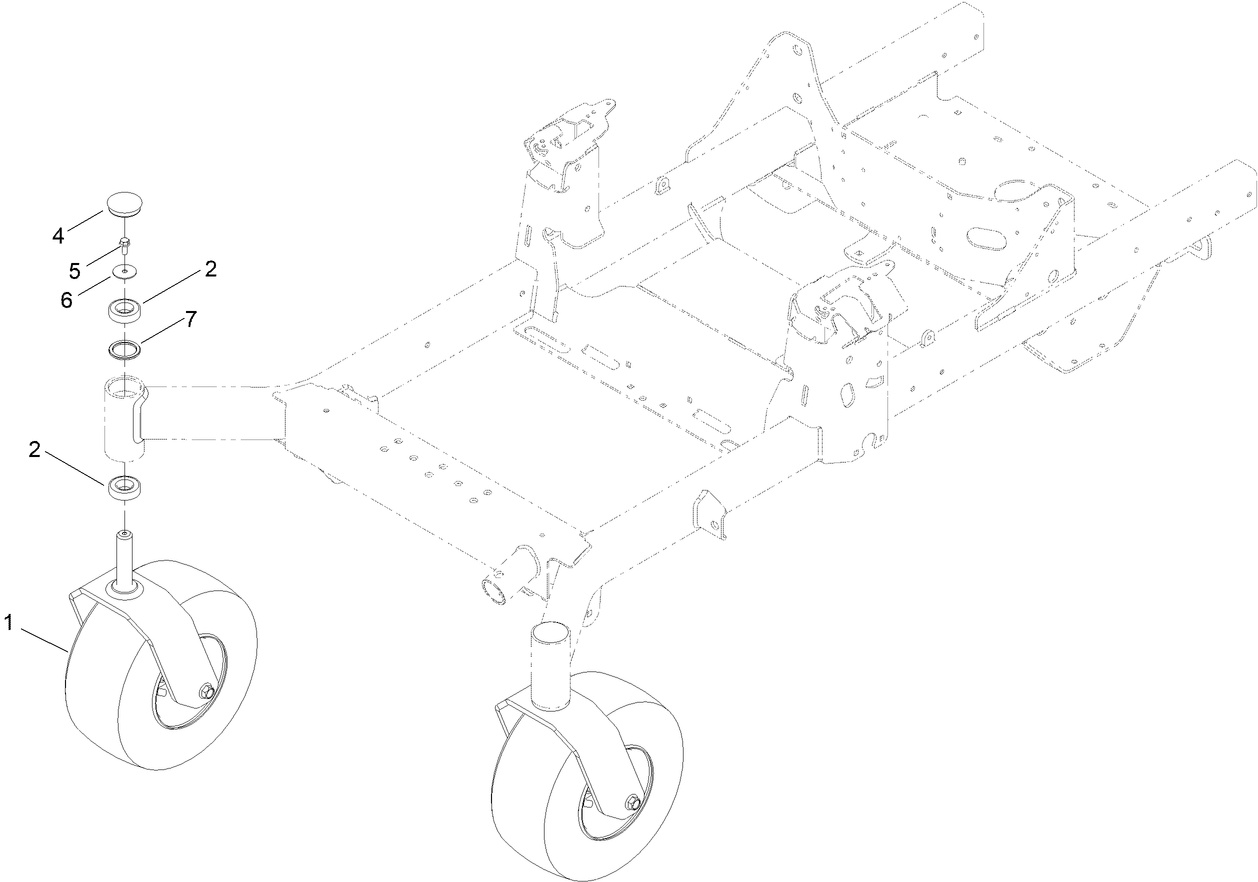 Front Caster Wheel Assembly