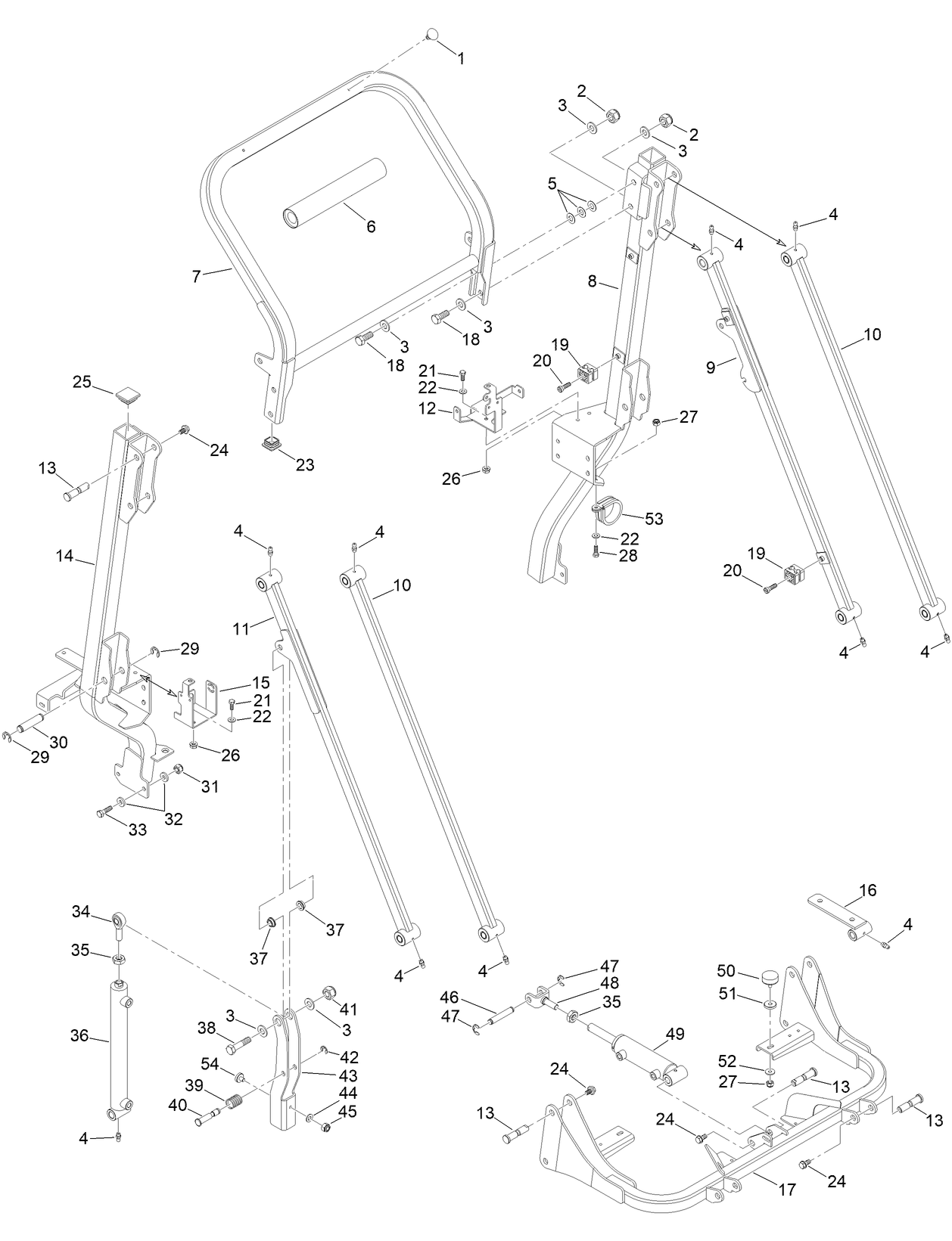 Hopper Lift Frame Assembly