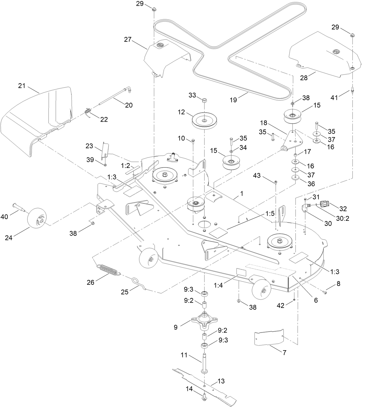 60in Deck and Decal Assembly