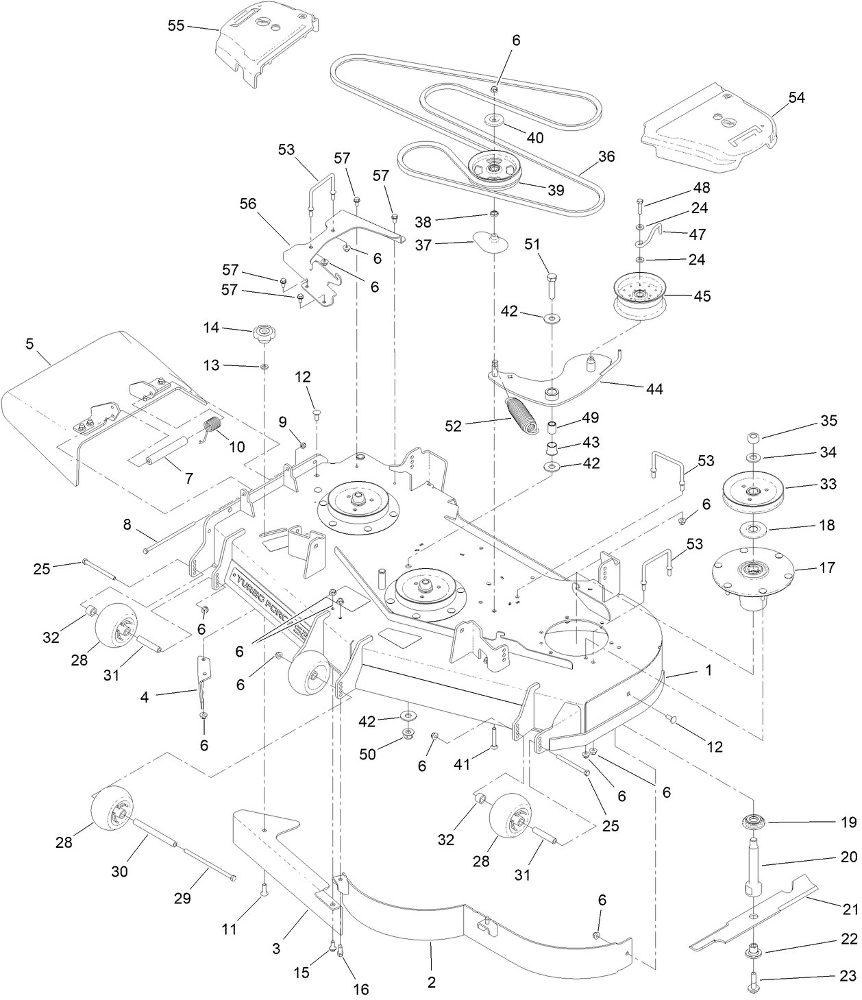 52 Inch Deck Assembly