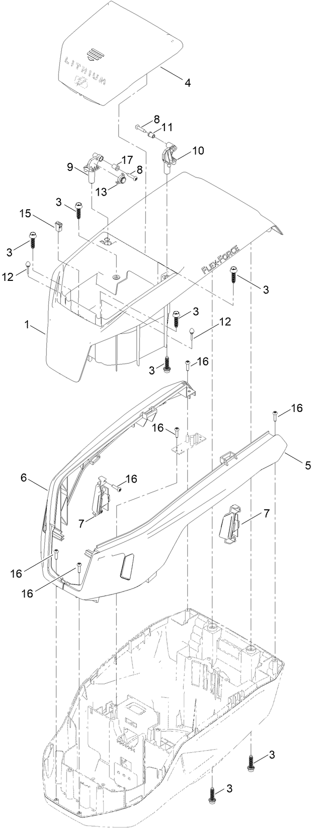 Motor Module Assembly No. 147-0425  Upper Shroud Assembly