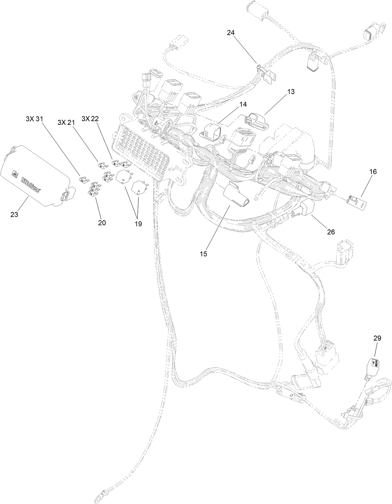 Main Wire Harness Assembly No. 122-2549