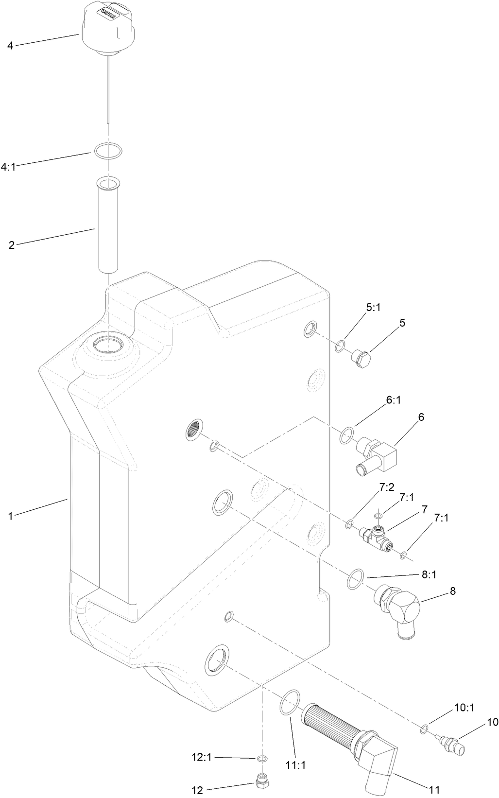 Hydraulic Tank Assembly No. 145-4467