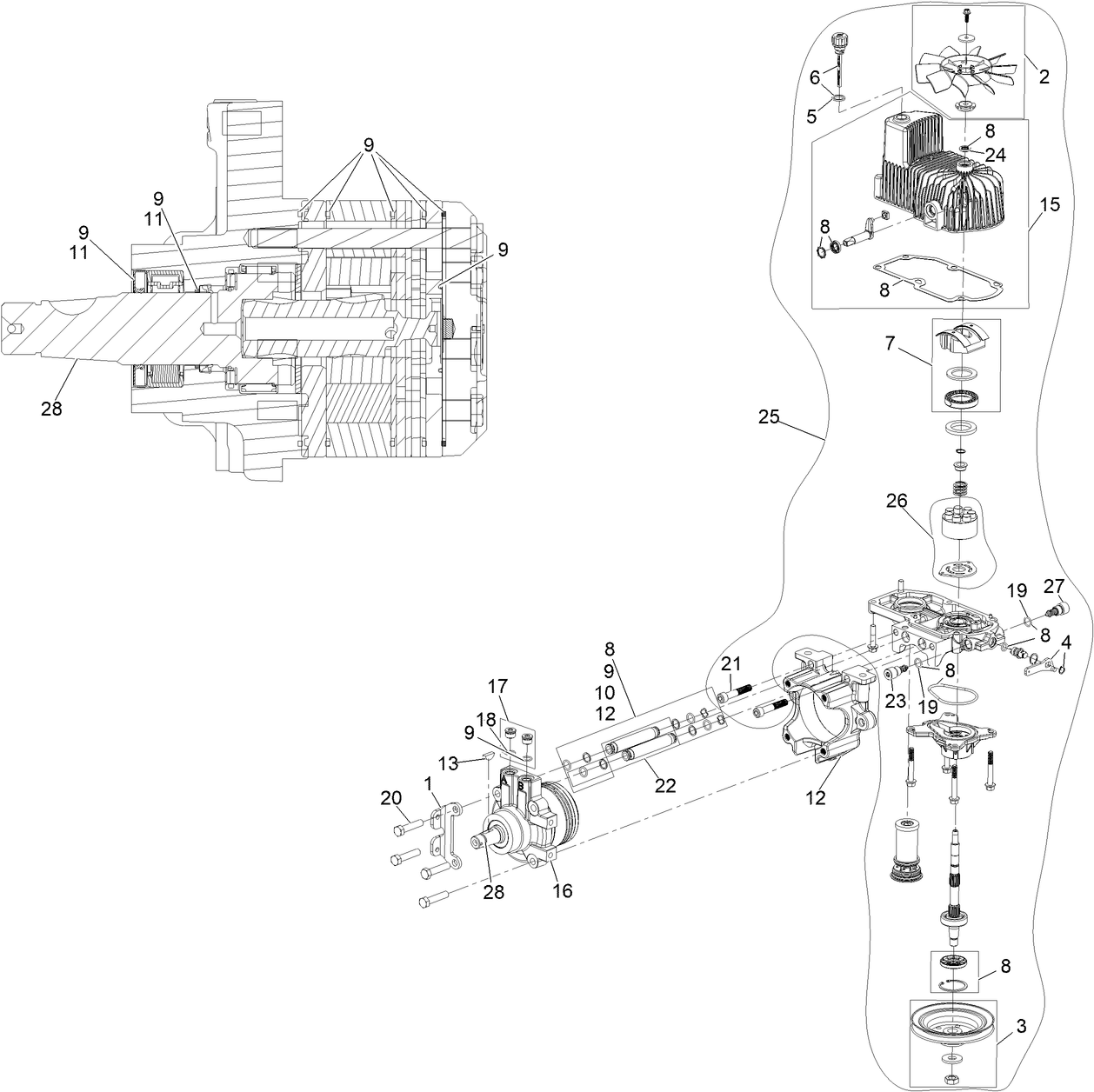 RH Hydro Assembly No. 135-7910
