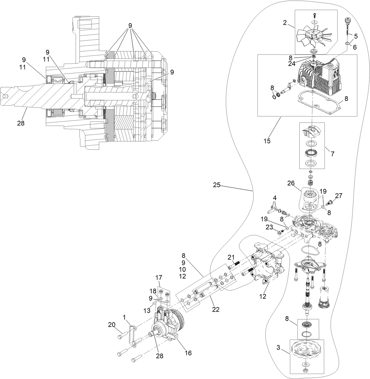 RH Hydro Assembly No. 135-7904