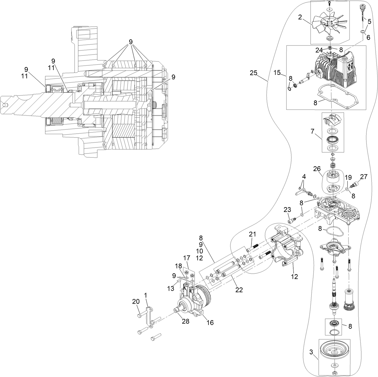 RH Hydro Assembly No. 135-7906