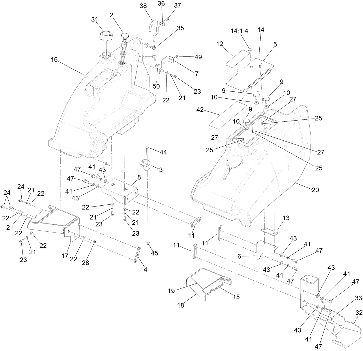 Fuel Tank and Storage Pod Assembly