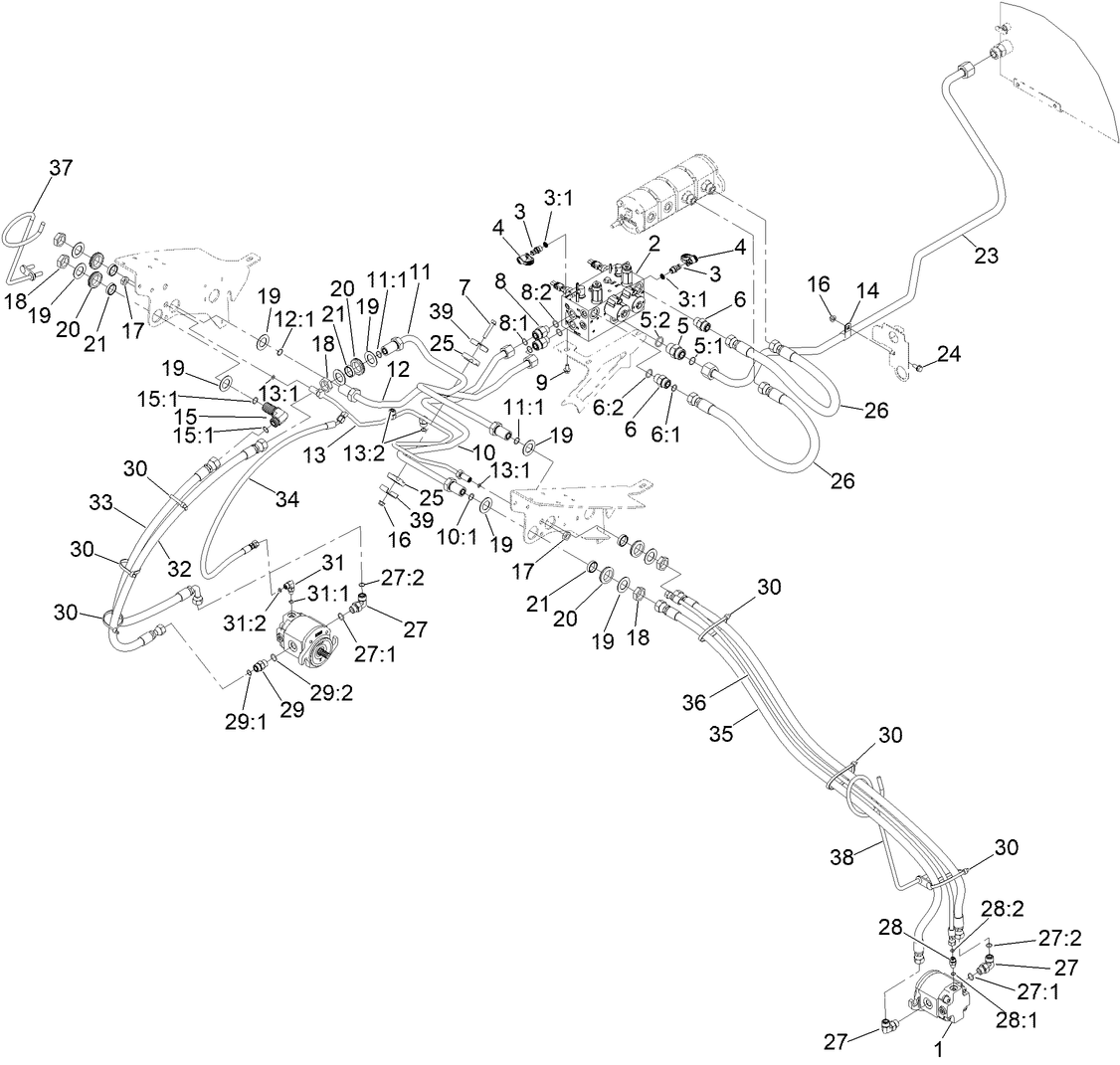 No. 1, 4 and 5 Reel Drive Hydraulic Assembly