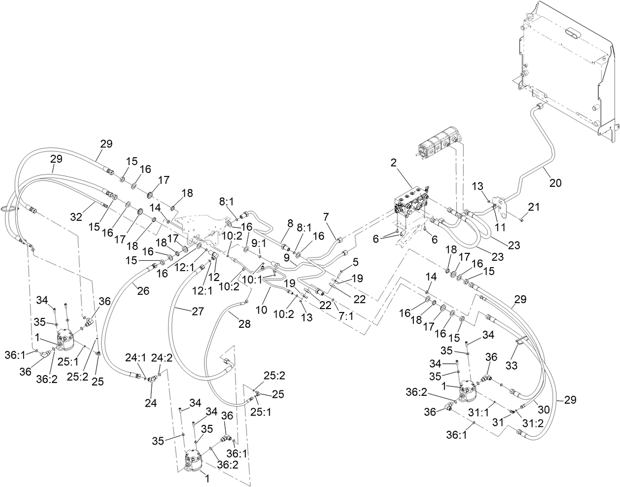 Front Deck Hydraulic Assembly
