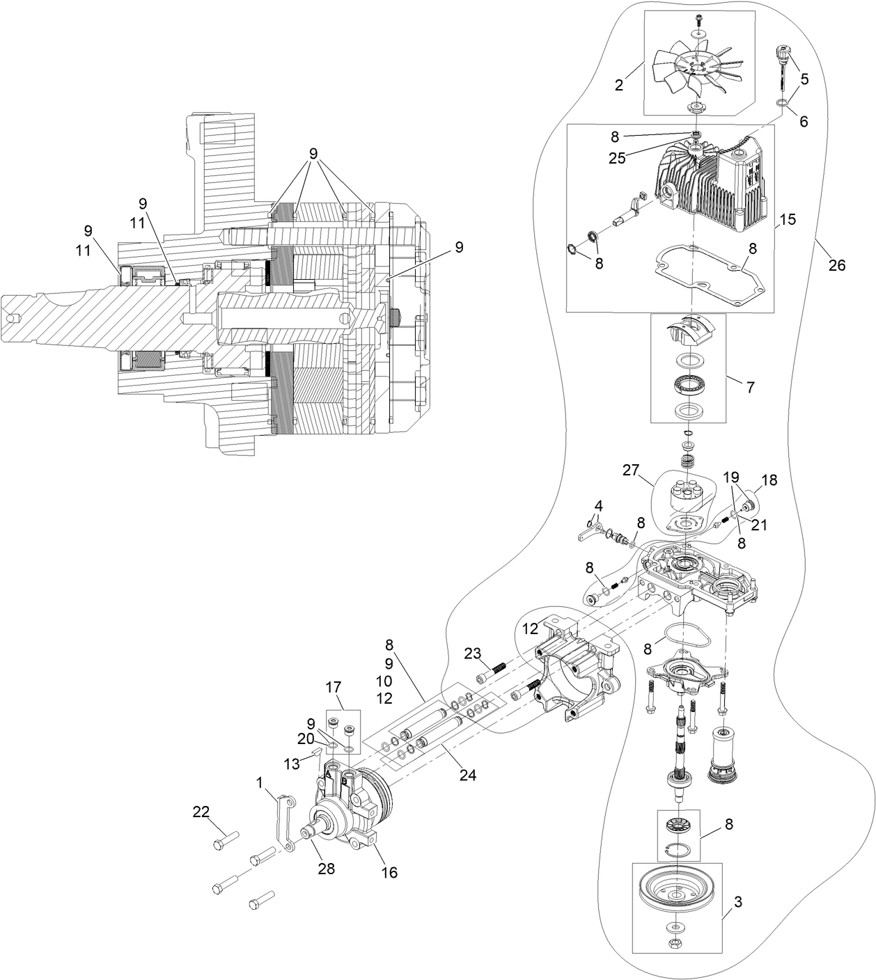 RH Hydro Assembly No. 135-7900
