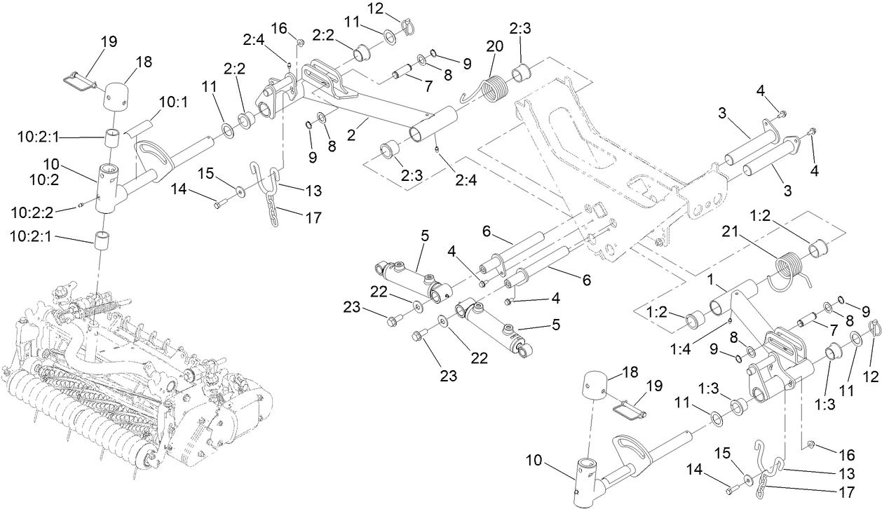 No. 2 and No. 3 Lift Arm Assembly