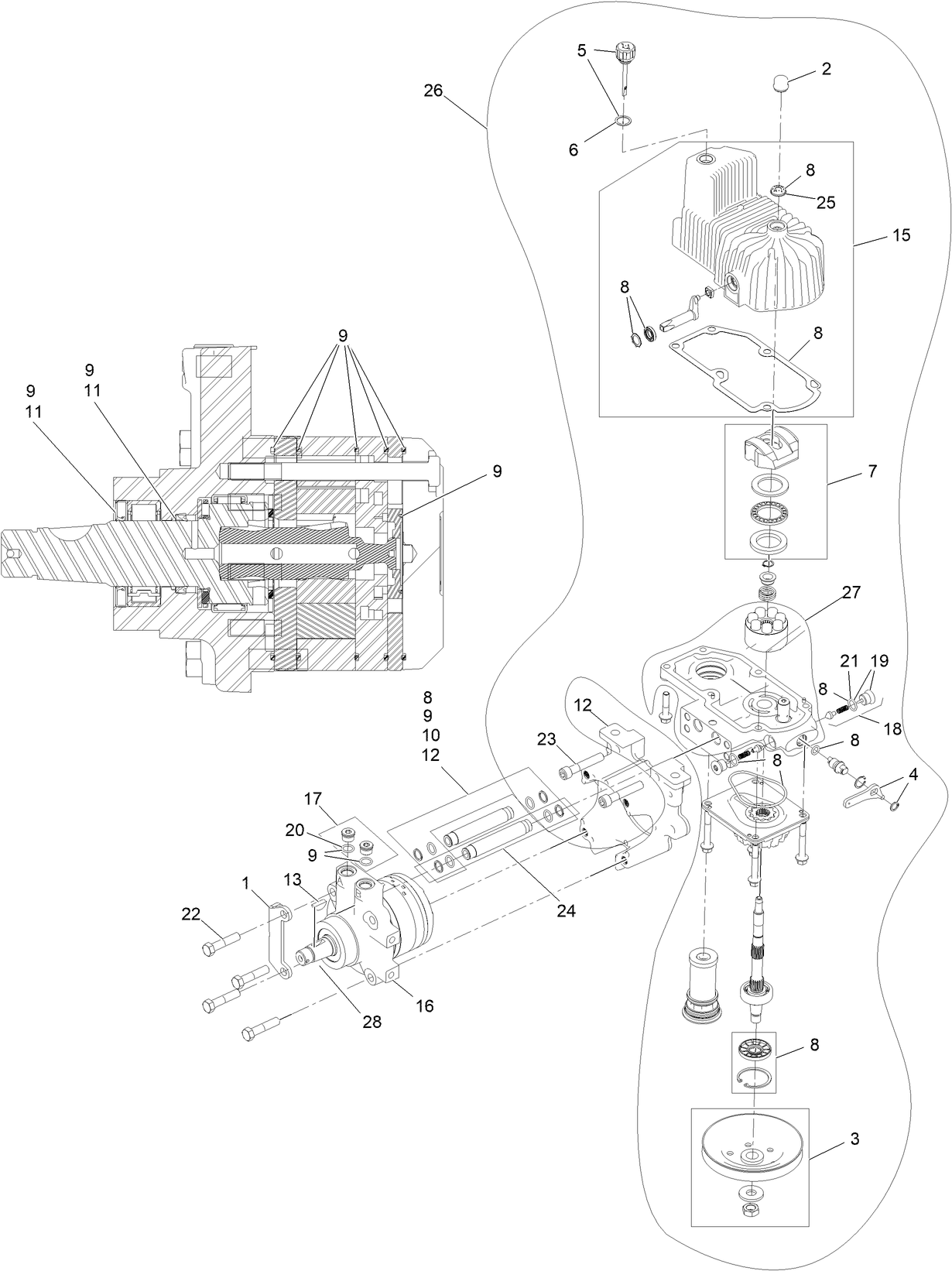 RH Hydro Assembly No. 135-7902