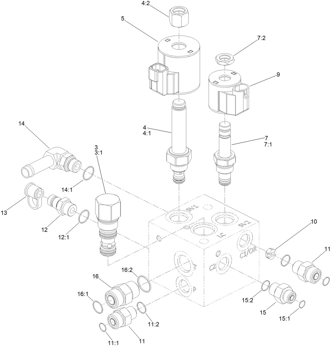Steering/Lift Manifold Assembly No. 145-0939