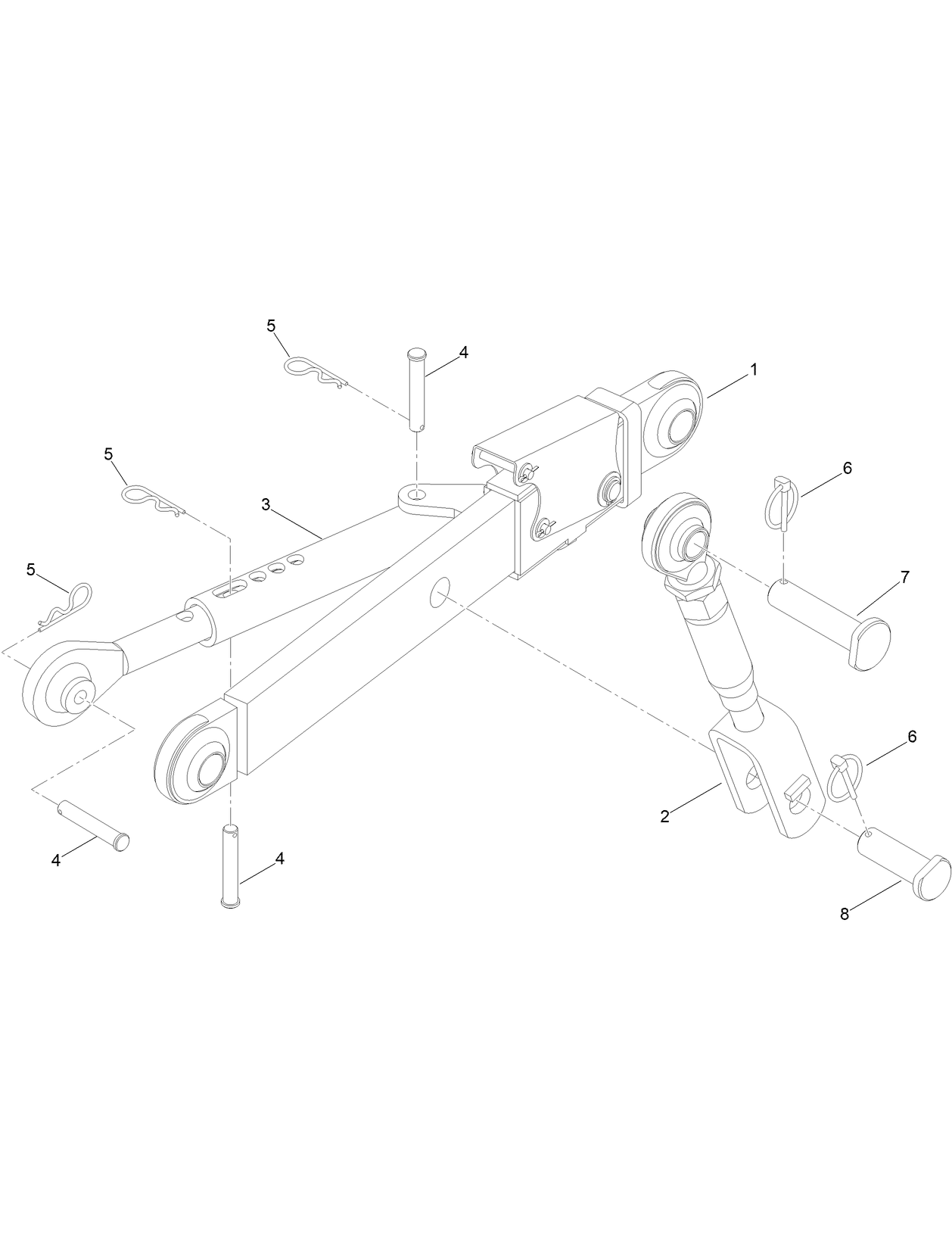 LH Extendable Arm Kit Assembly No. 147-1710