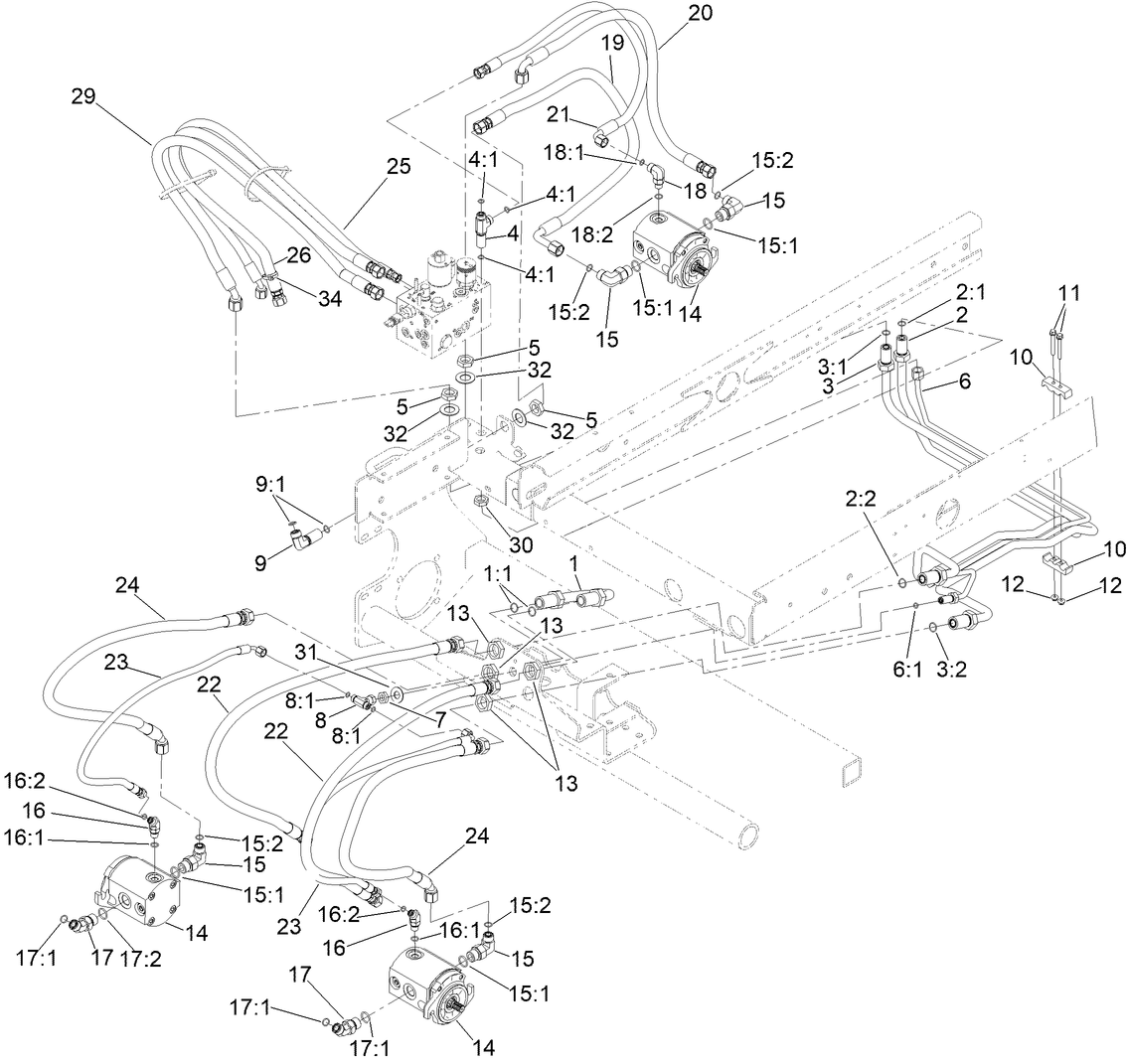 Hydraulic Mow Circuit Assembly