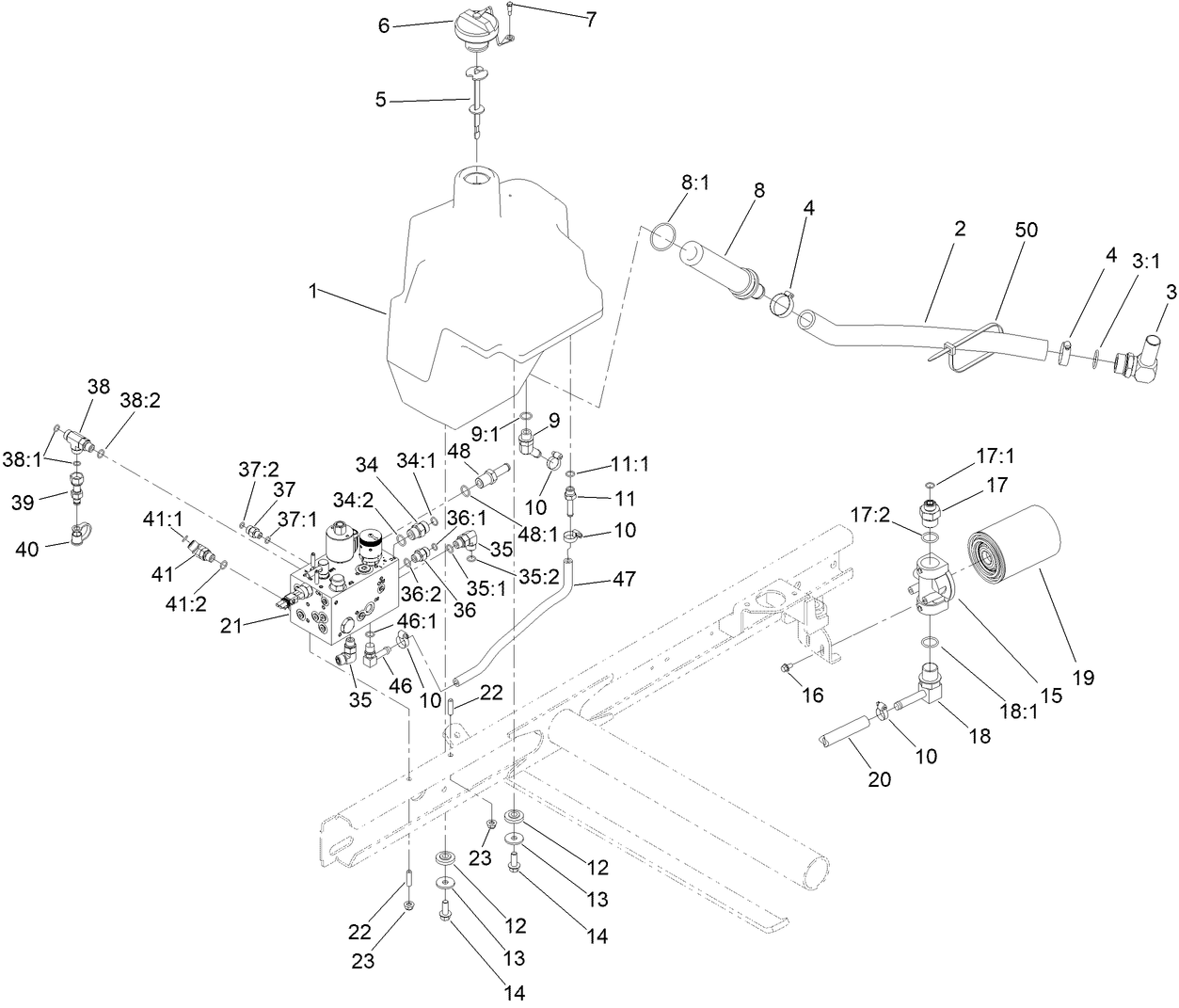 Hydraulic Tank and Valve Assembly