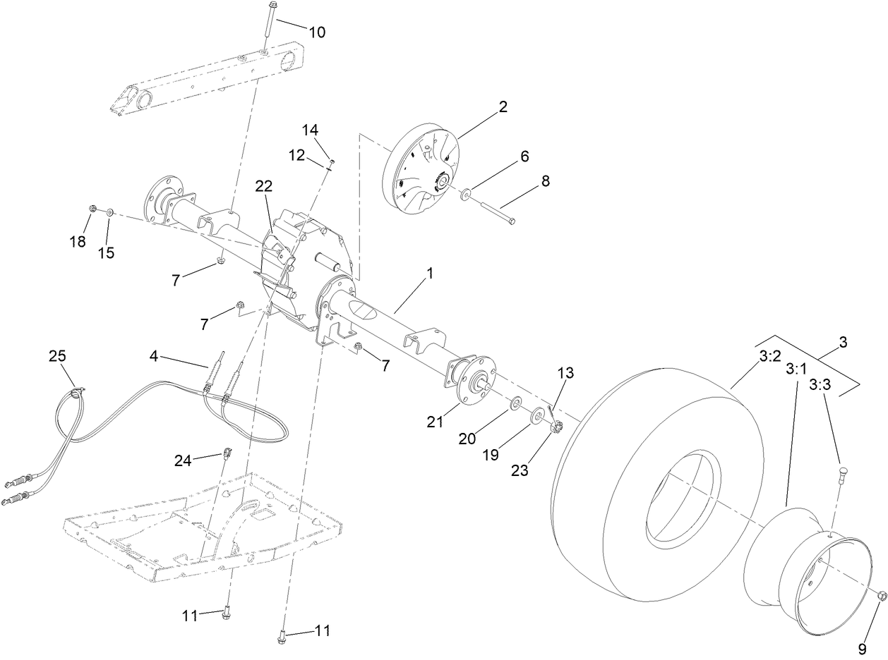 Rear Axle Drive System Assembly