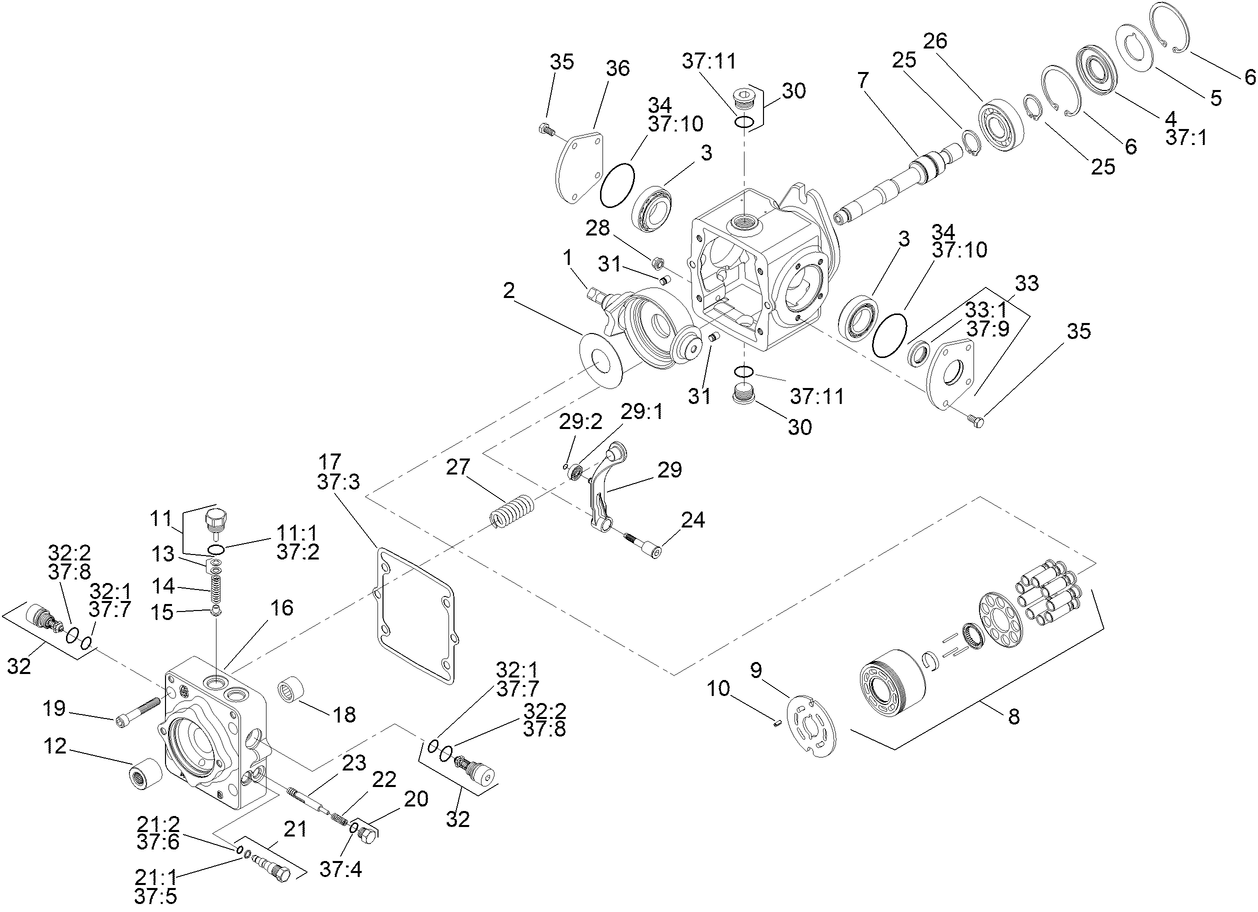 Variable Piston Pump Assembly No. 138-0305