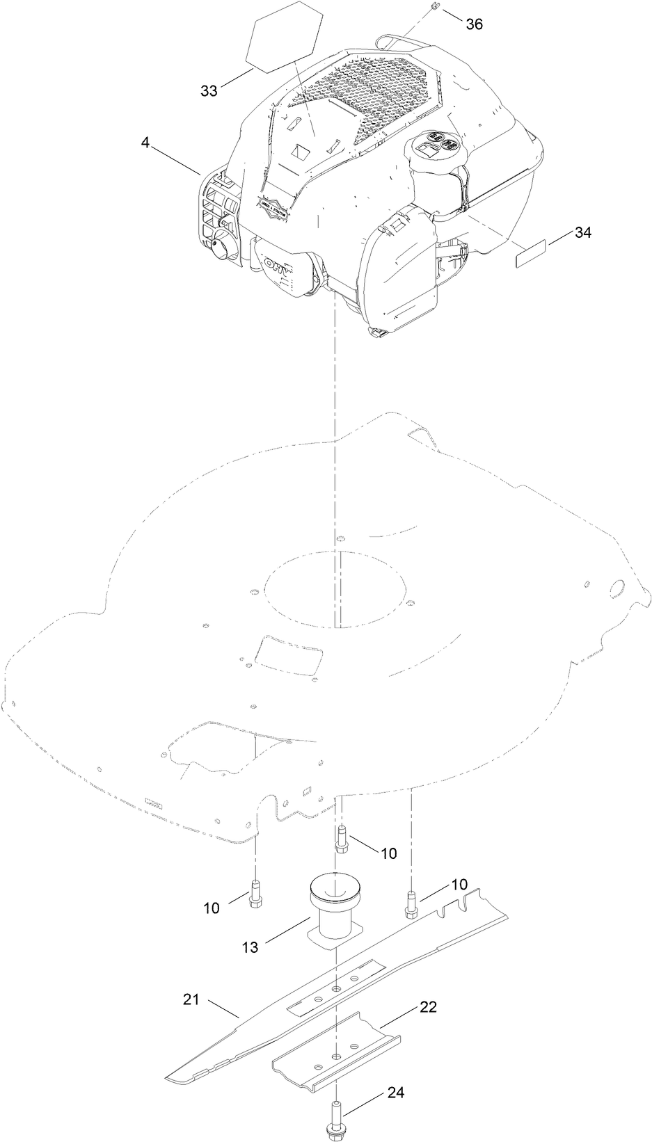 Engine and Blade Assembly