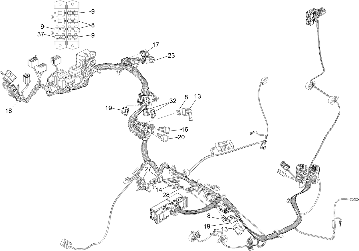 Main Wire Harness Assembly No. 122-2517