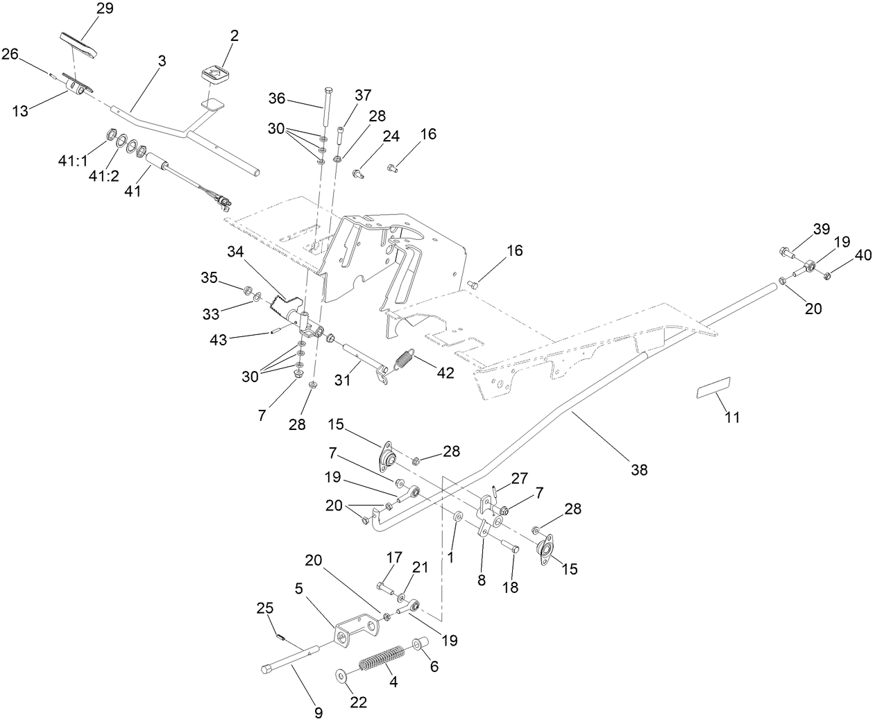 Forward/Reverse Pedal Assembly