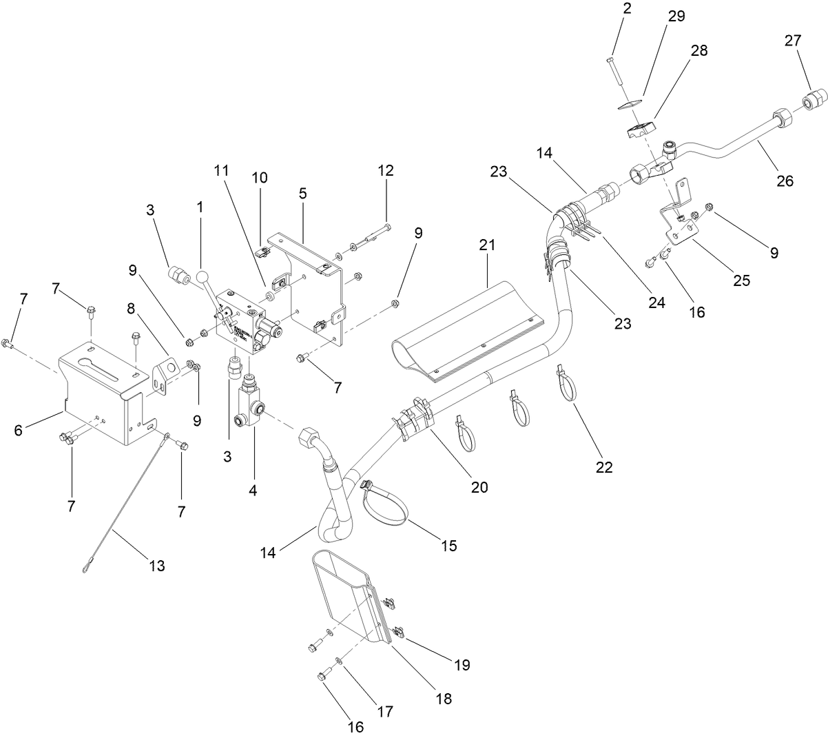 Vibratory Plow Plumbing Assembly